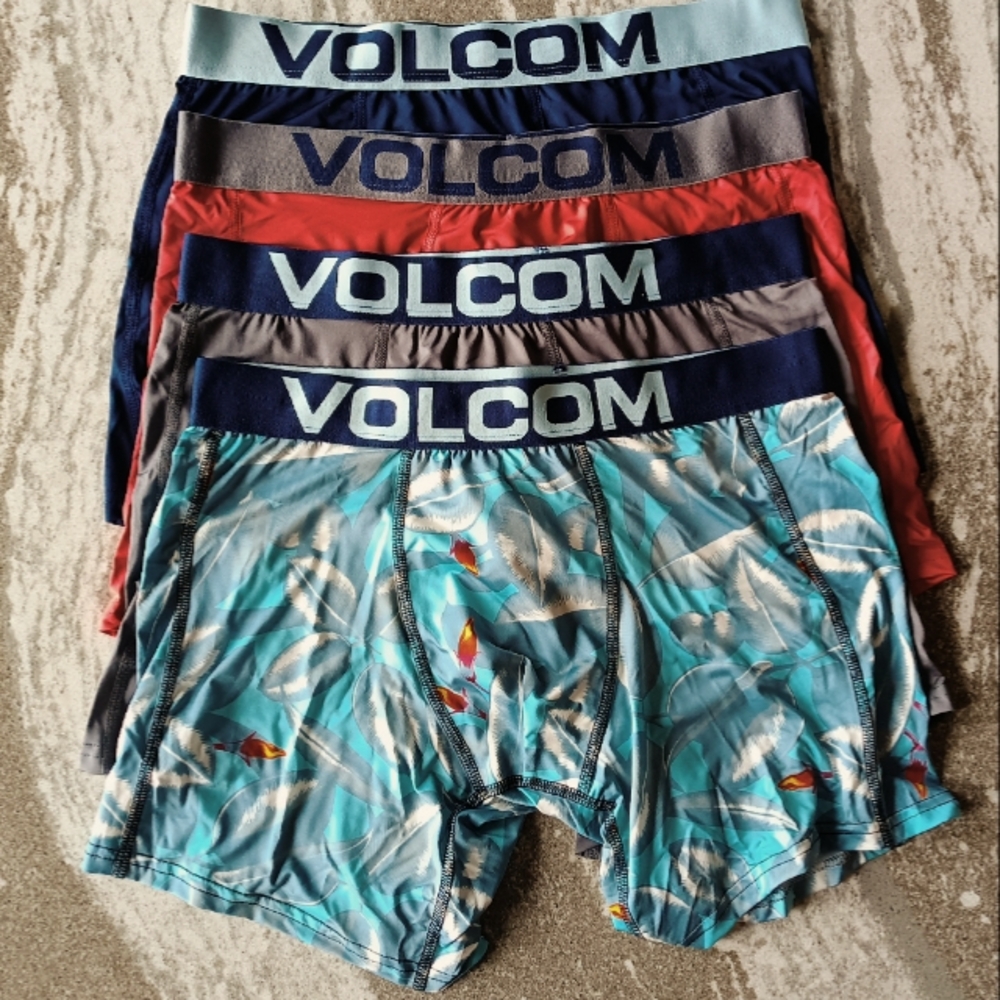 Volcom Men's 4 Pack Comfort Flex Side-Panel Boxer Brief Underwear New Size Mediu